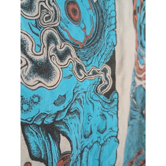 Jordan Buckley Sz 2XL World Wide Mens Shirt Skull Roses Print - Picture 4 of 8